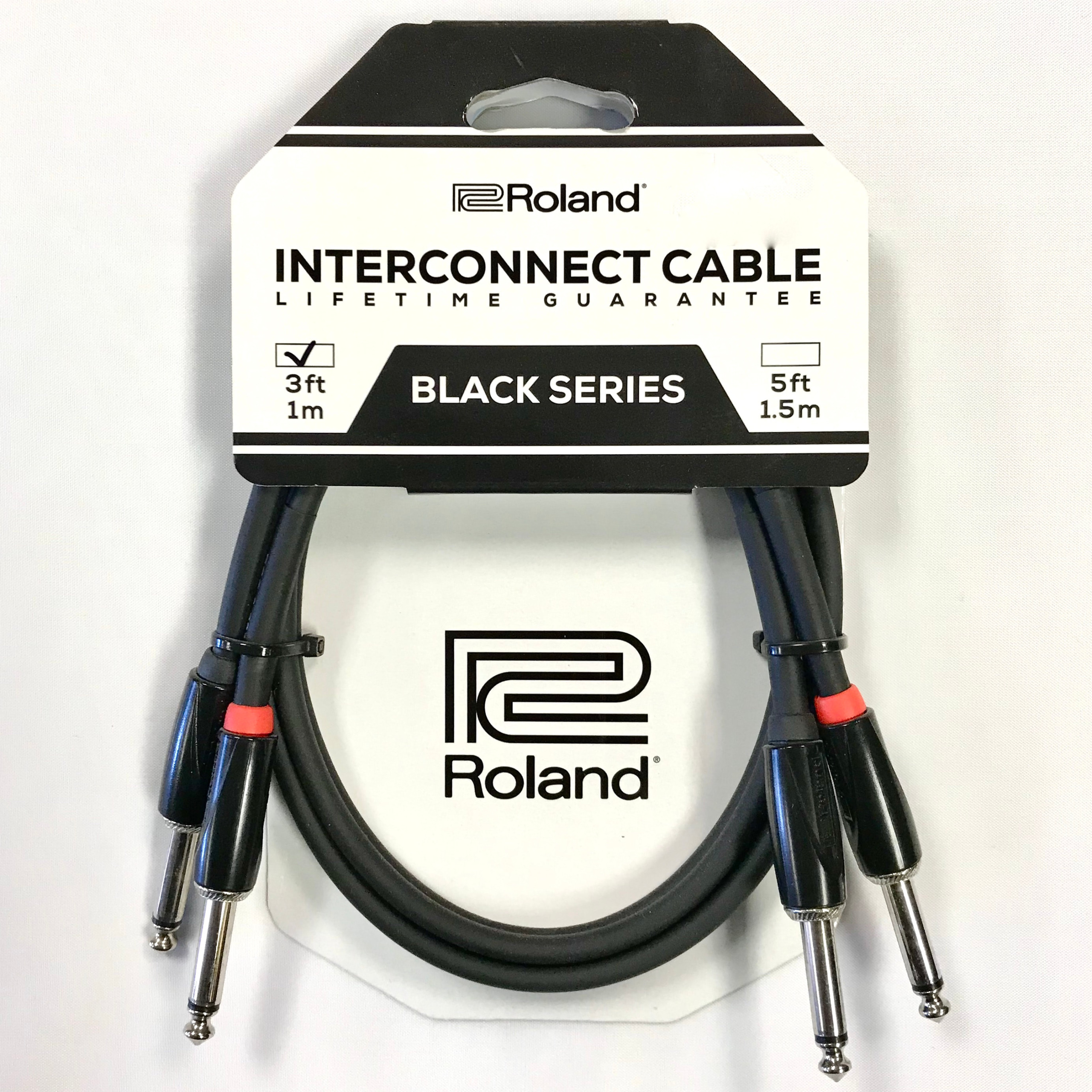 Connecteurs jack 1/4 de pouce vers RCA Câble double d’interconnexion gamme Black Roland 4,5 m RCC-15-2R28 