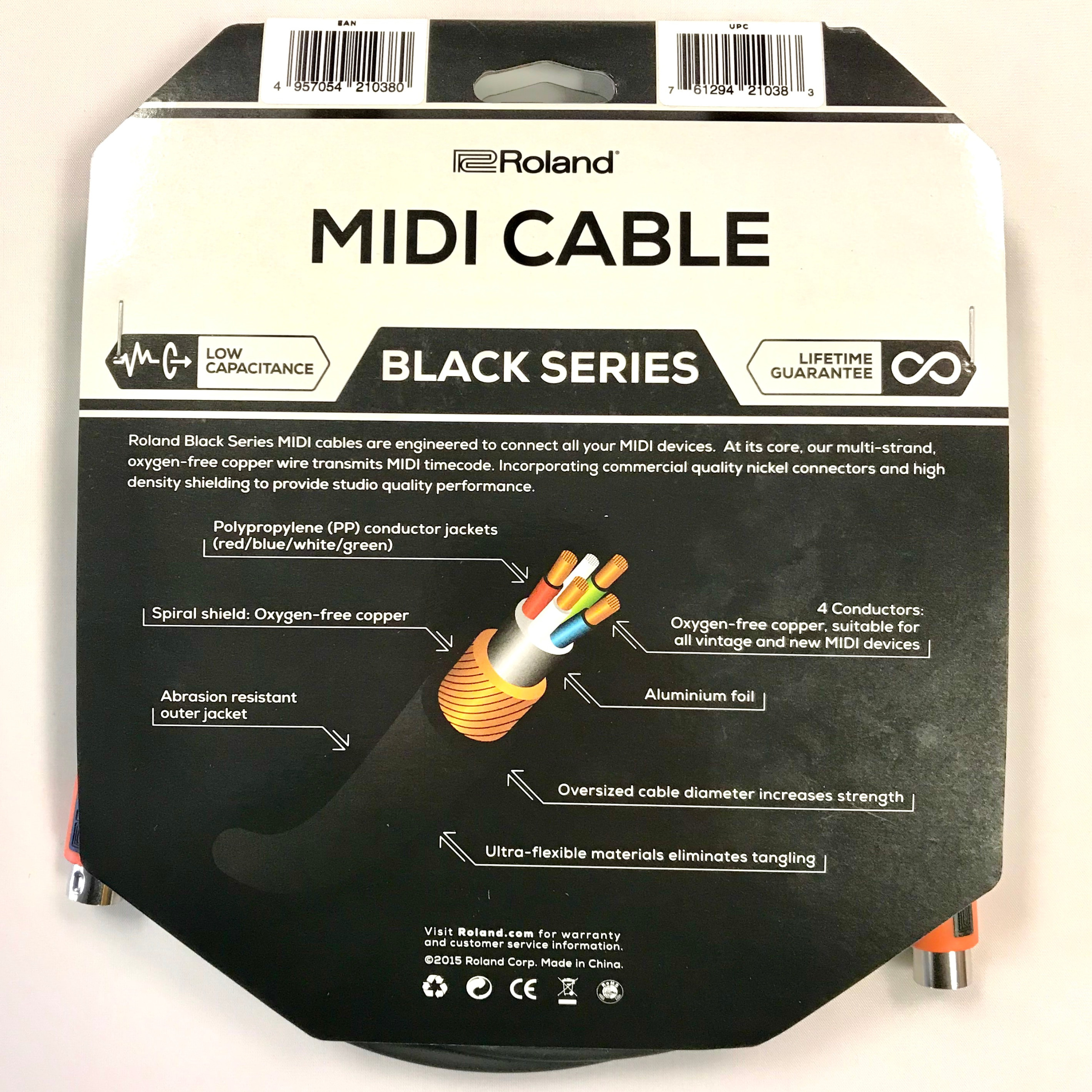Roland RMIDI-B5 Black Series MIDI Cable - 5 foot